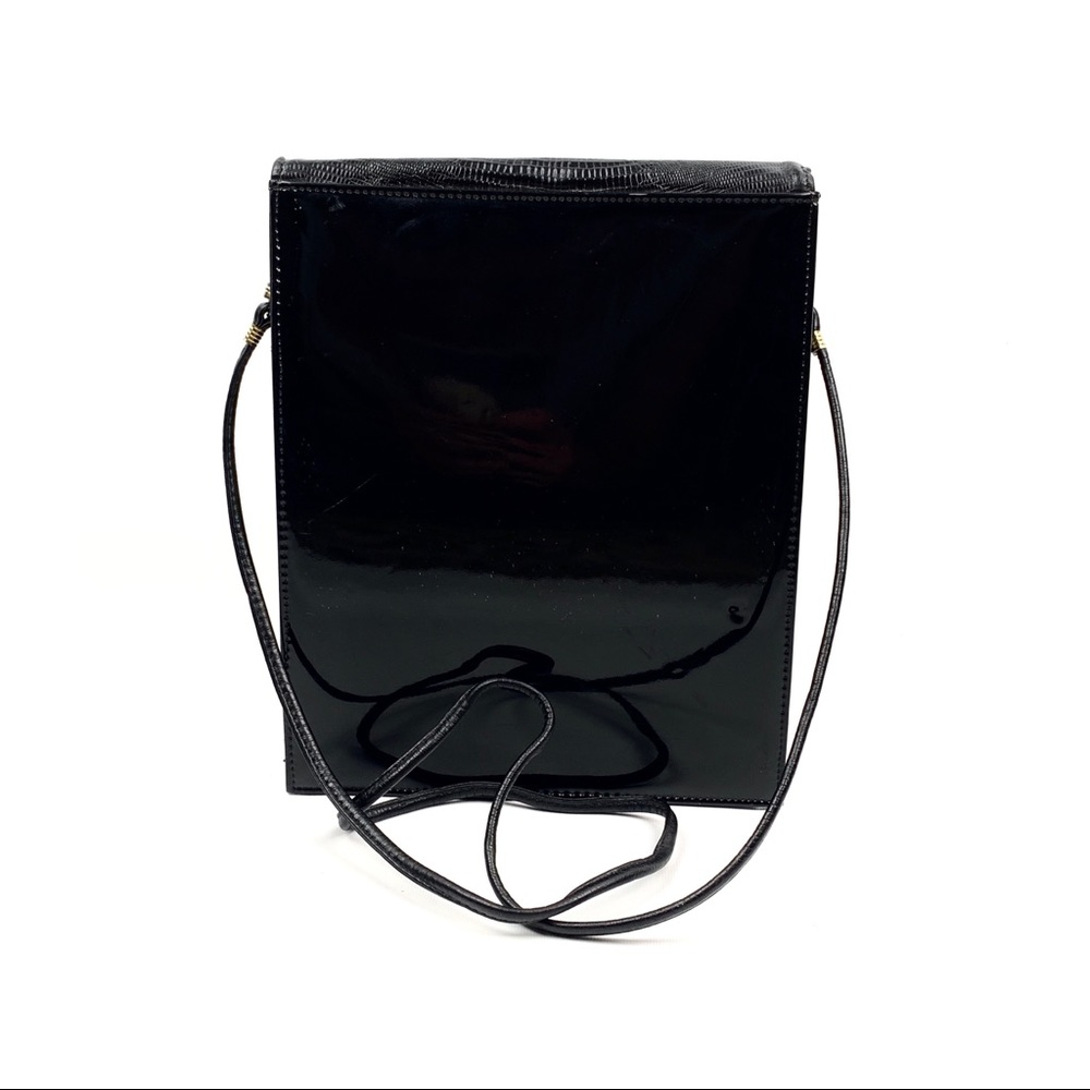 ❌SOLD❌ 1950’s faux patent purse with lizard skin - Picture 3 of 8